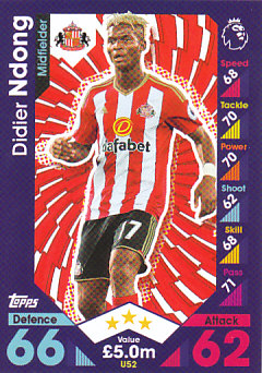 Didier Ndong Sunderland 2016/17 Topps Match Attax Extra  #U52